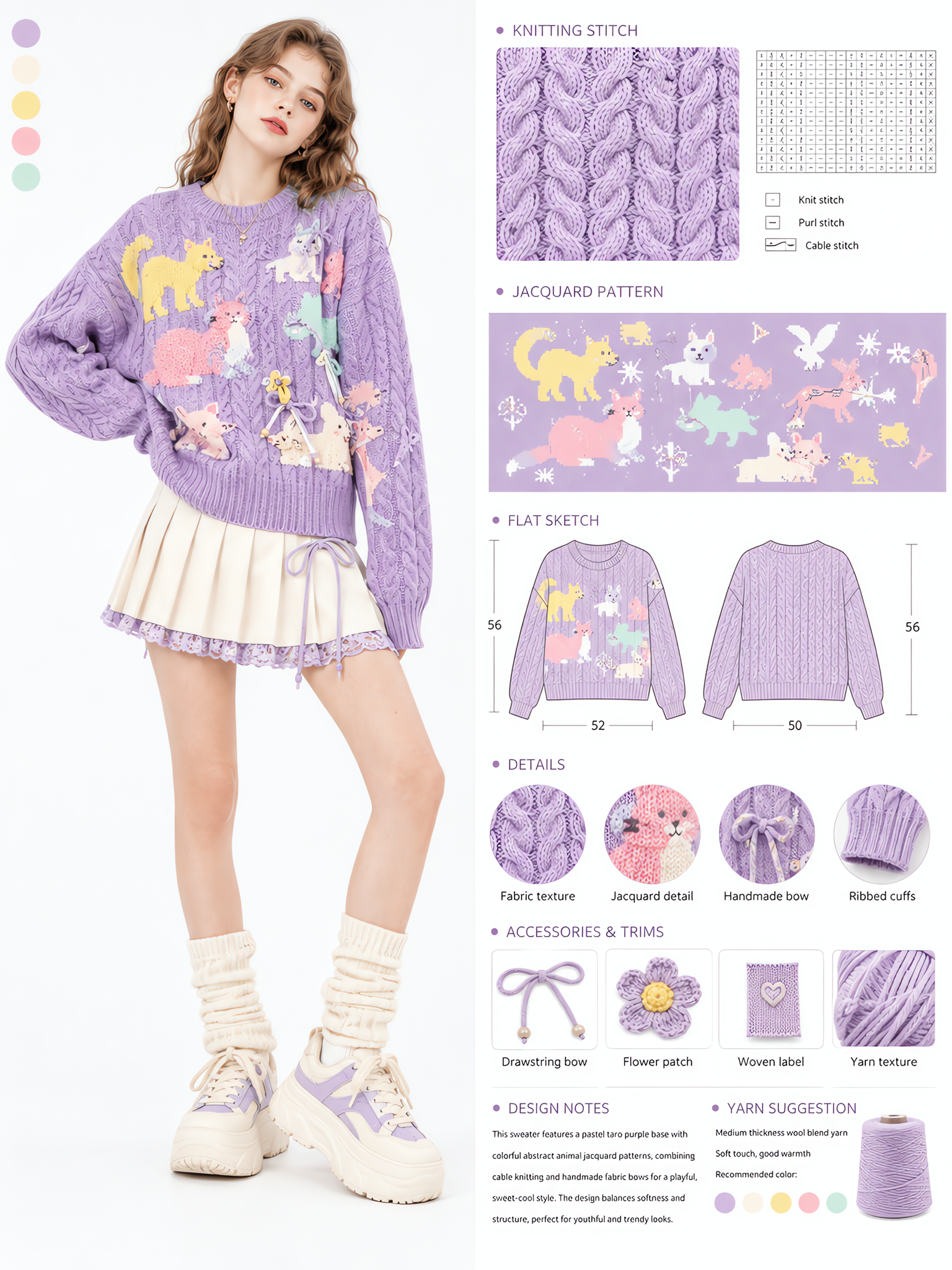 Premium cable knit cashmere sweater